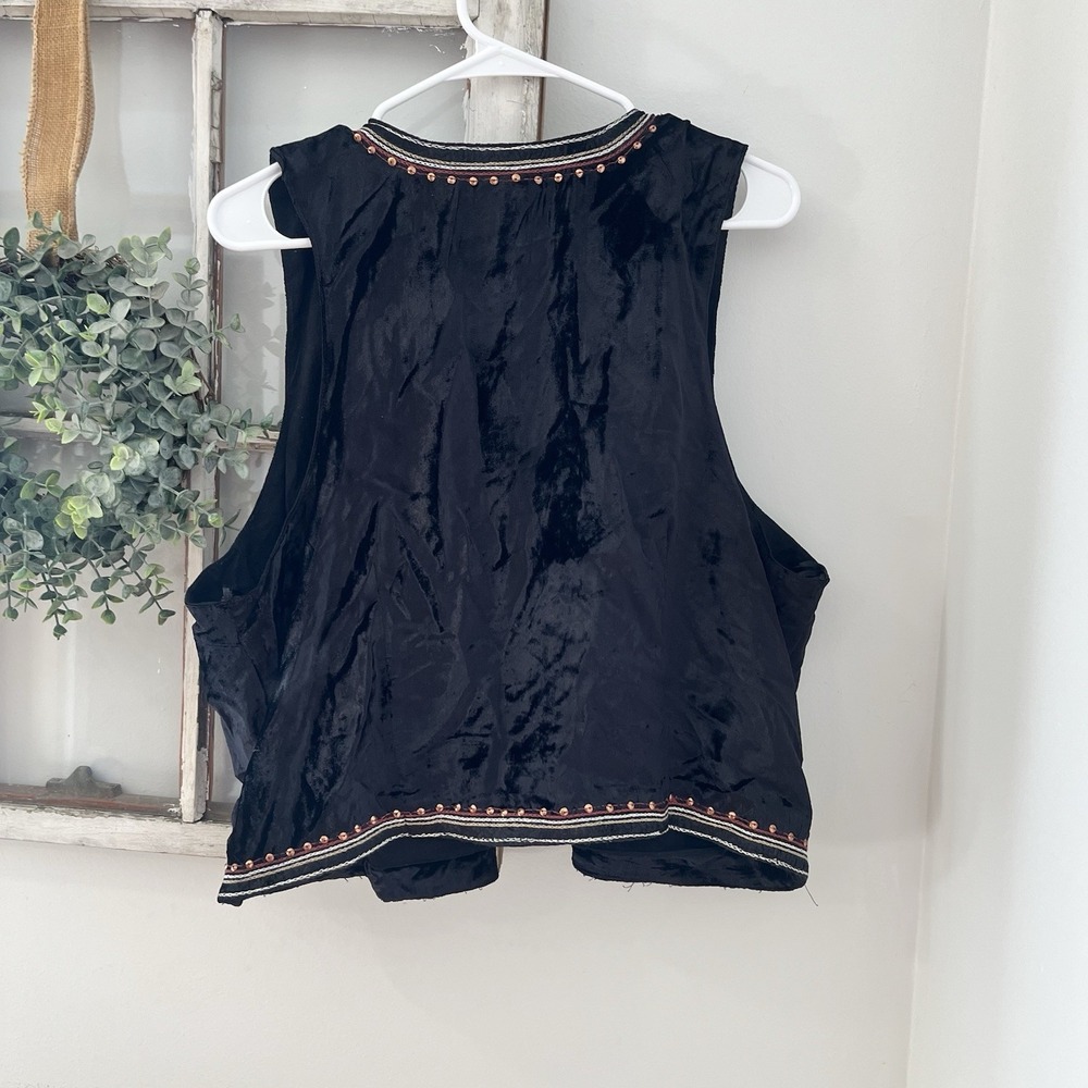 Shyanne Velvet Beaded Embroidered Vest XL Western Festival Cowgirl Rodeo - Picture 6 of 8